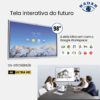 Tela interativa 4K de 98 polegadas com câmara e microfone integrado